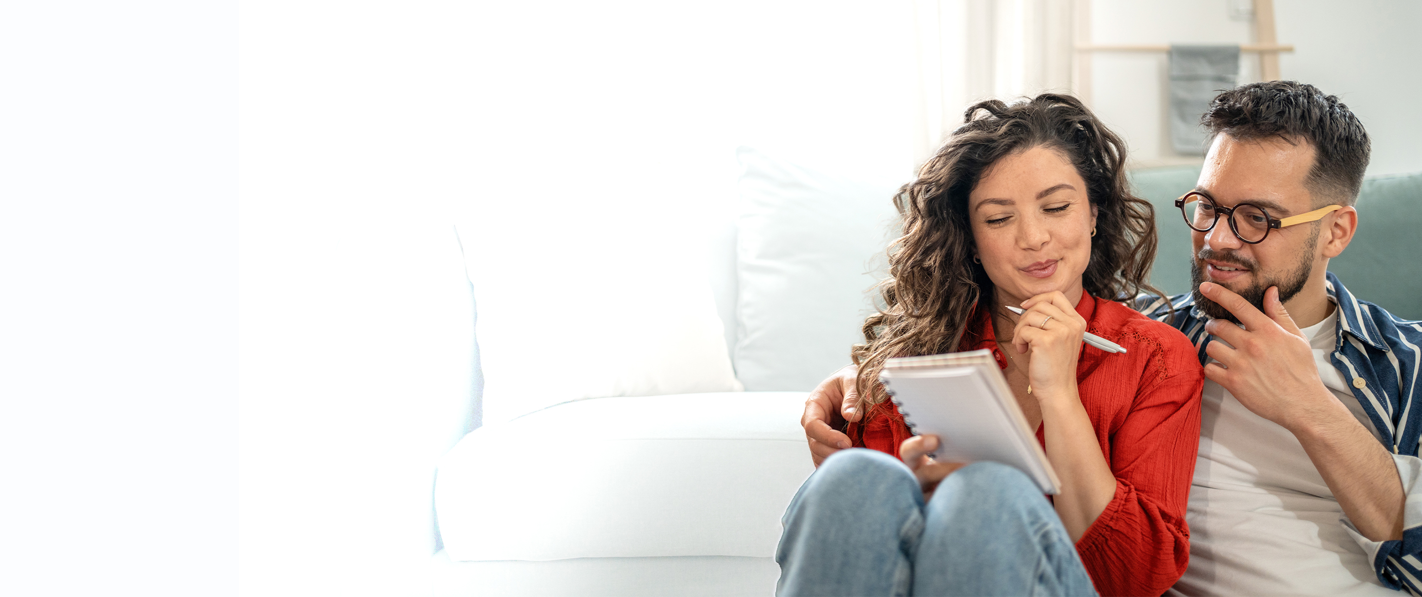 couple sitting together planning