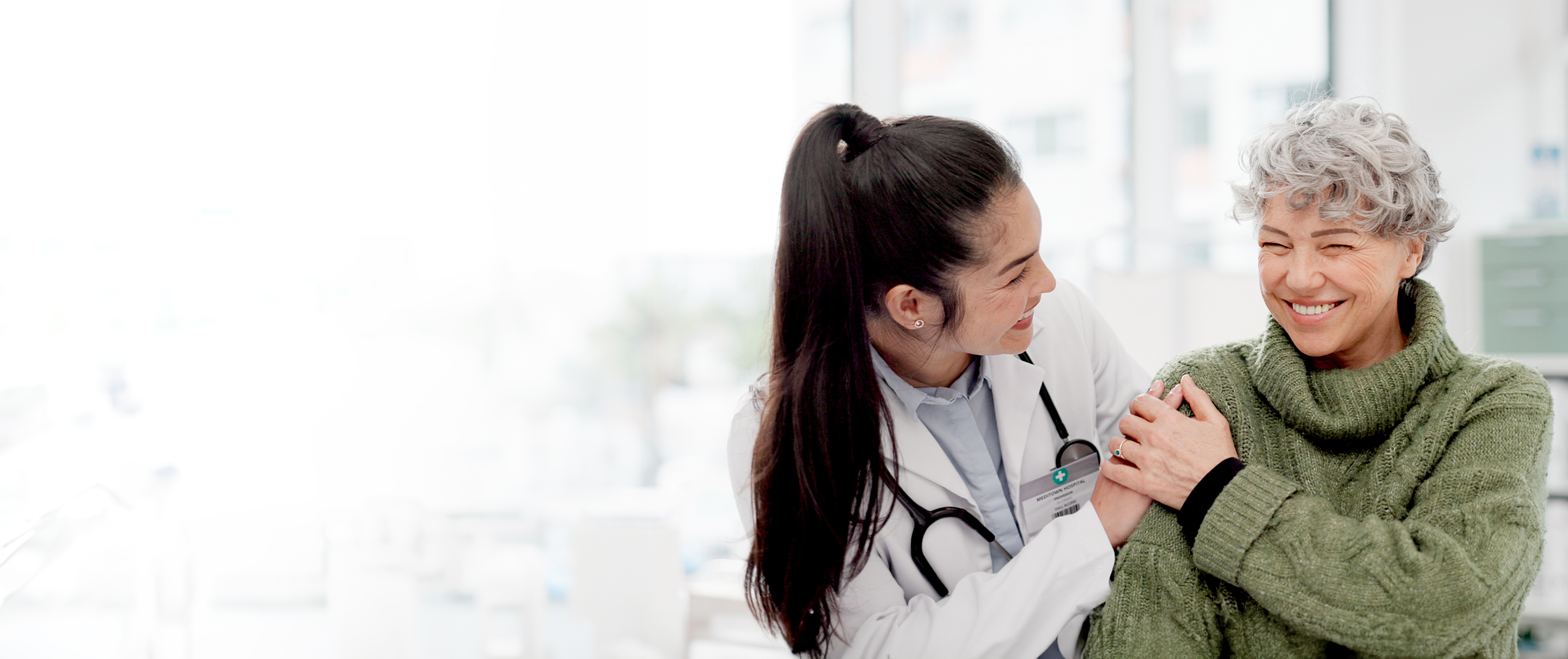 Doctor taking care of patient